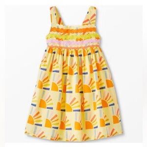 Hanna Andersson - Print Rainbow Trim Dress - You Are My Sunshine on Limoncello